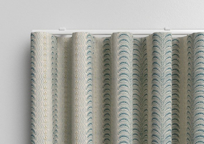Land & Shore Fintra Stripe, Teal - Made to Measure Curtains - Image 13
